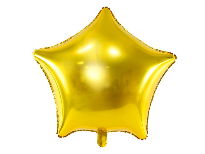 Metallisk Guld Stjerne Folieballon - Ideel til Fest!