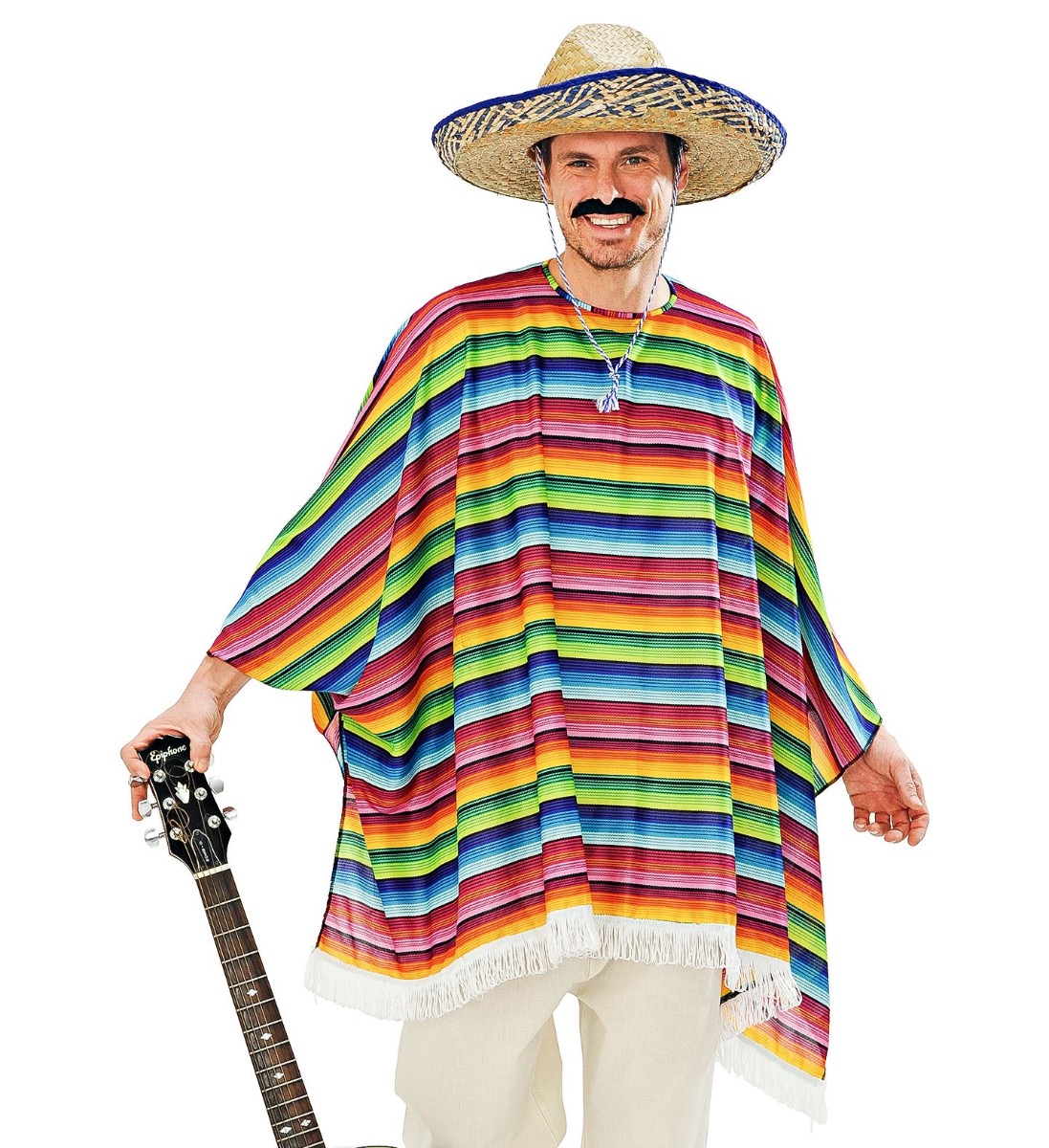 Mexicansk Poncho og Hat til Festlige Begivenheder