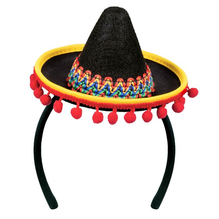 Mexicansk Sombrero Hårbøjle med Frynser - Festtilbud!