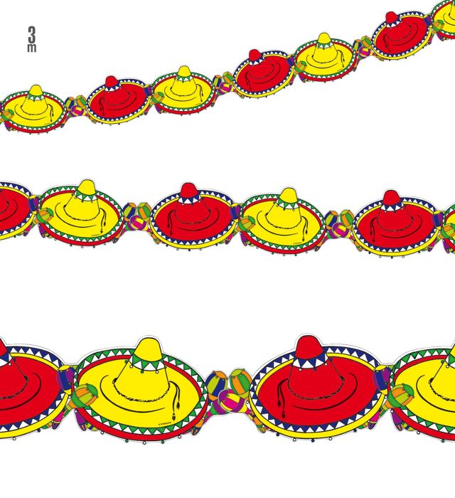 Mexicansk Sombrero Guirlande - Perfekt til Temafest!