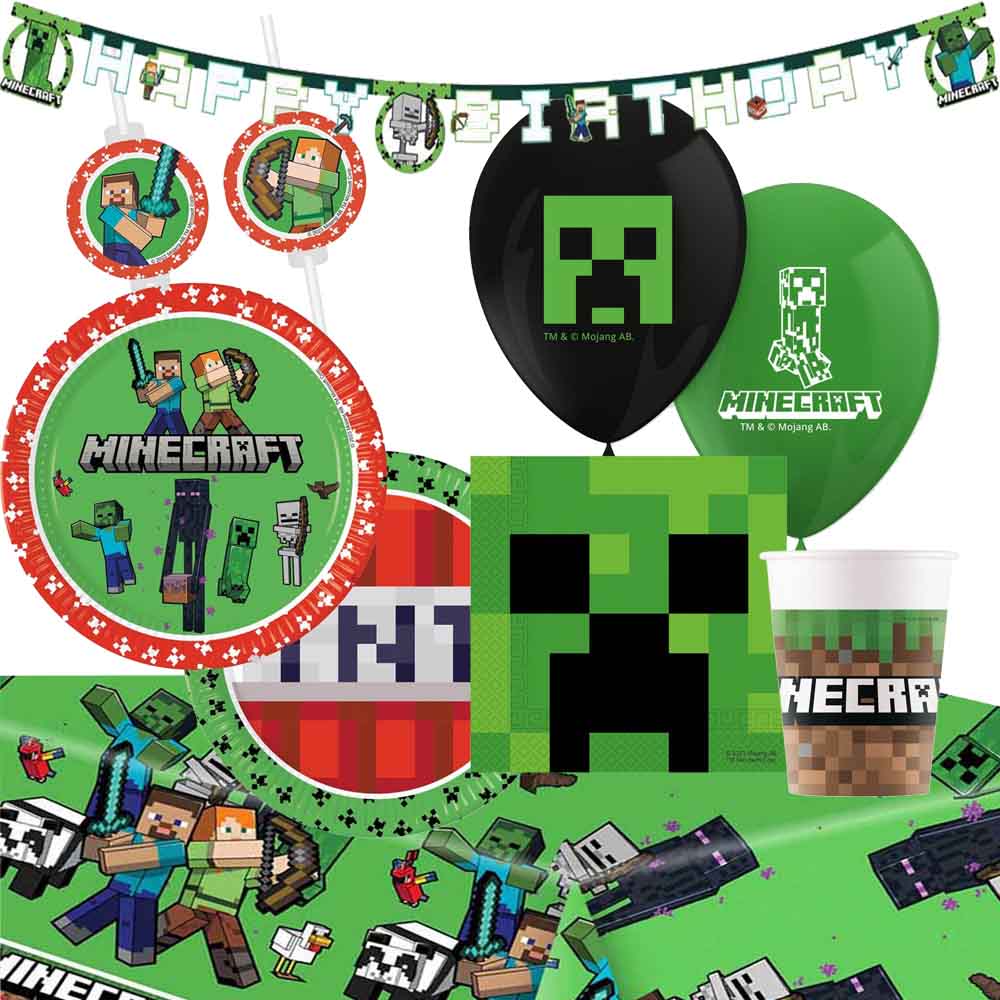 Minecraft Temafestpakke til 8 personer – Uforglemmelig fest!