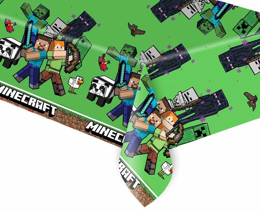 Minecraft Fødselsdags Plastikdug – Festlig Borddækning!