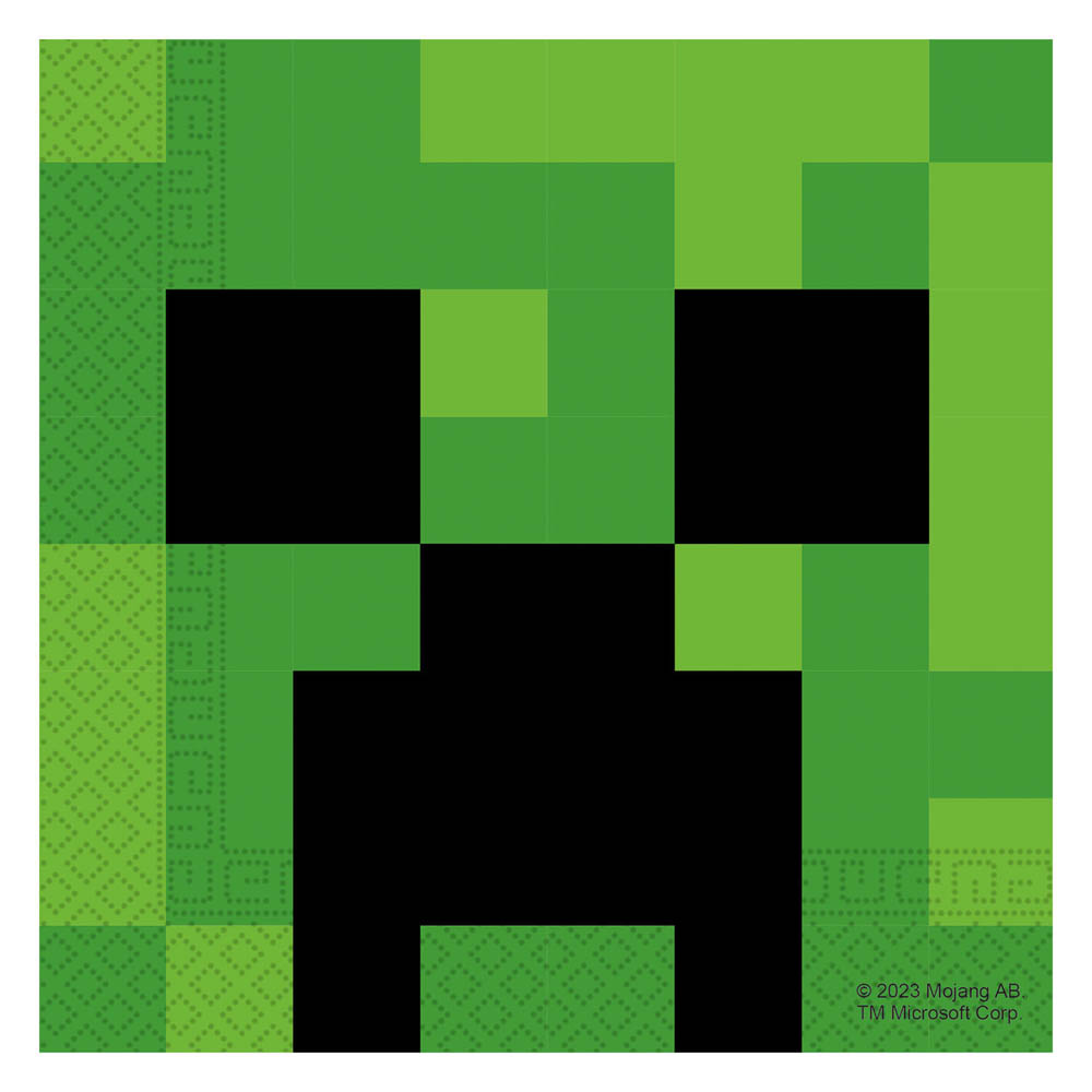 Minecraft Fødselsdag Servietter – 20 Stk. Creeper Design