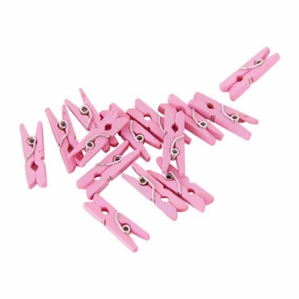 Mini Klemmer Lyserød 24 Stk