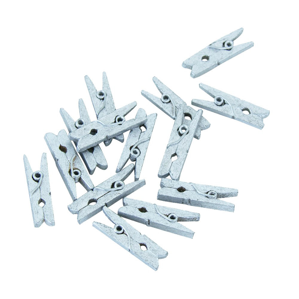 Mini Klemmer Mat Sølv 24 Stk