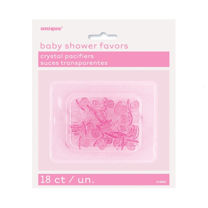 Mini Sutter i Plastik - Pink Festbord Dekoration 18 stk.