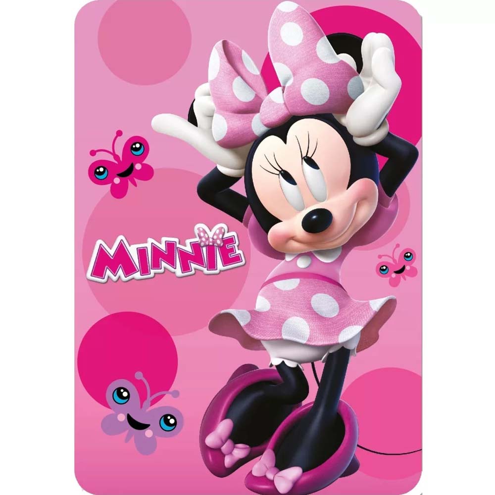 Minnie Mouse Fleece Tæppe – Perfekt til Fødselsdagsfest!