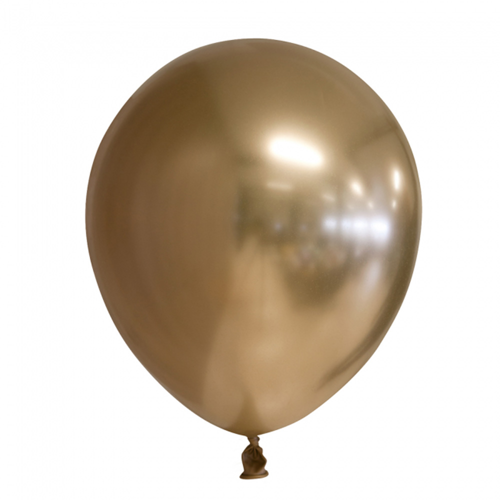 Spejl Chrome Balloner 10 Stk – Guld til Festdekoration