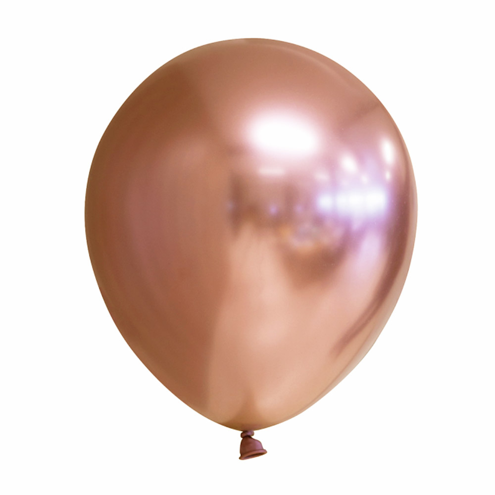Spejl Chrome Balloner 10 Stk - Rose Gold til Festen