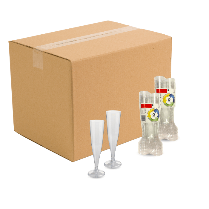 150 Transparent Plastik Champagneglas - Fantastisk Tilbud!