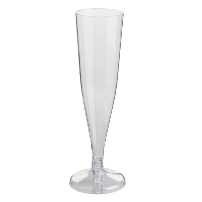 150   Champagneglas 8x Plastik Transparent