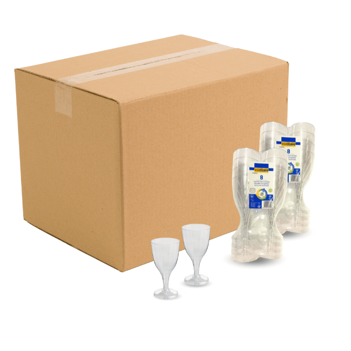 170 stk. transparente plastik vinglas - Fantastisk tilbud!
