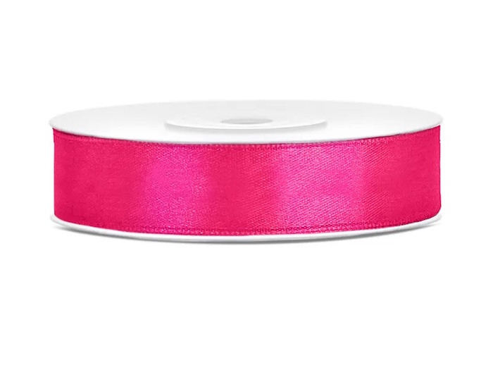 Mørk Pink Satinbånd 12mm x 25m – Elegant Festpynt