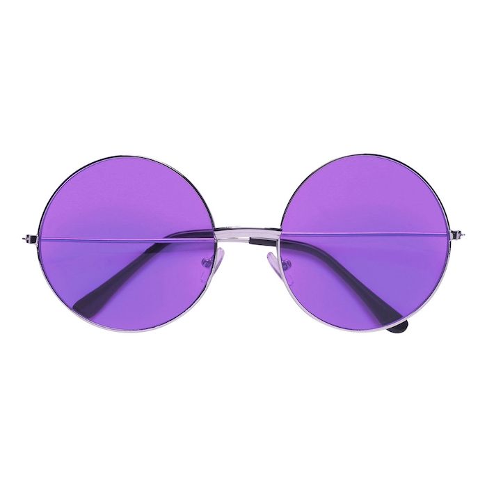 Neon Lilla Runde Solbriller - Festens Must-Have!