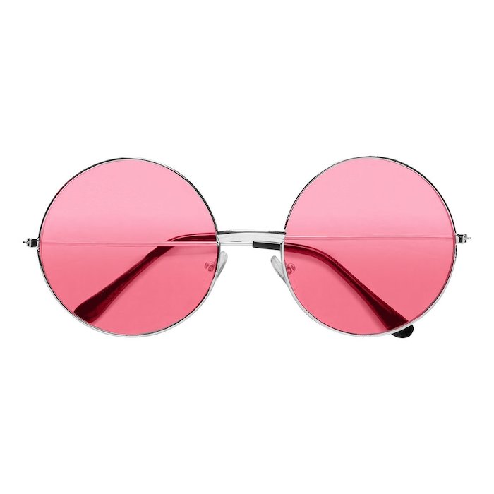 Neon Rund Pink Solbriller – Uundgåeligt Festtilbehør!
