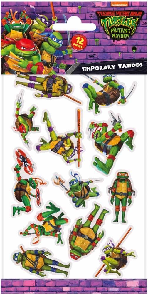 Ninja Turtles Tatoveringer – 12 Stk til Festlige Fejringer!