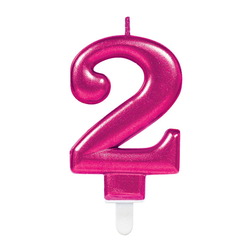 Nummerlys 2 – Pink til Festlig Fødselsdagskage!