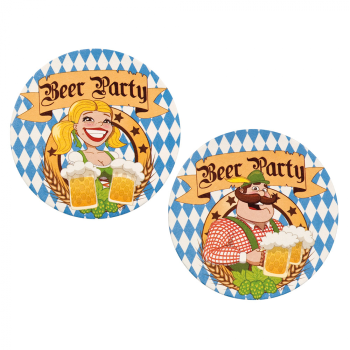 Oktoberfest Glasbrikker til Øl - 10 Stk. Festlige Coasters