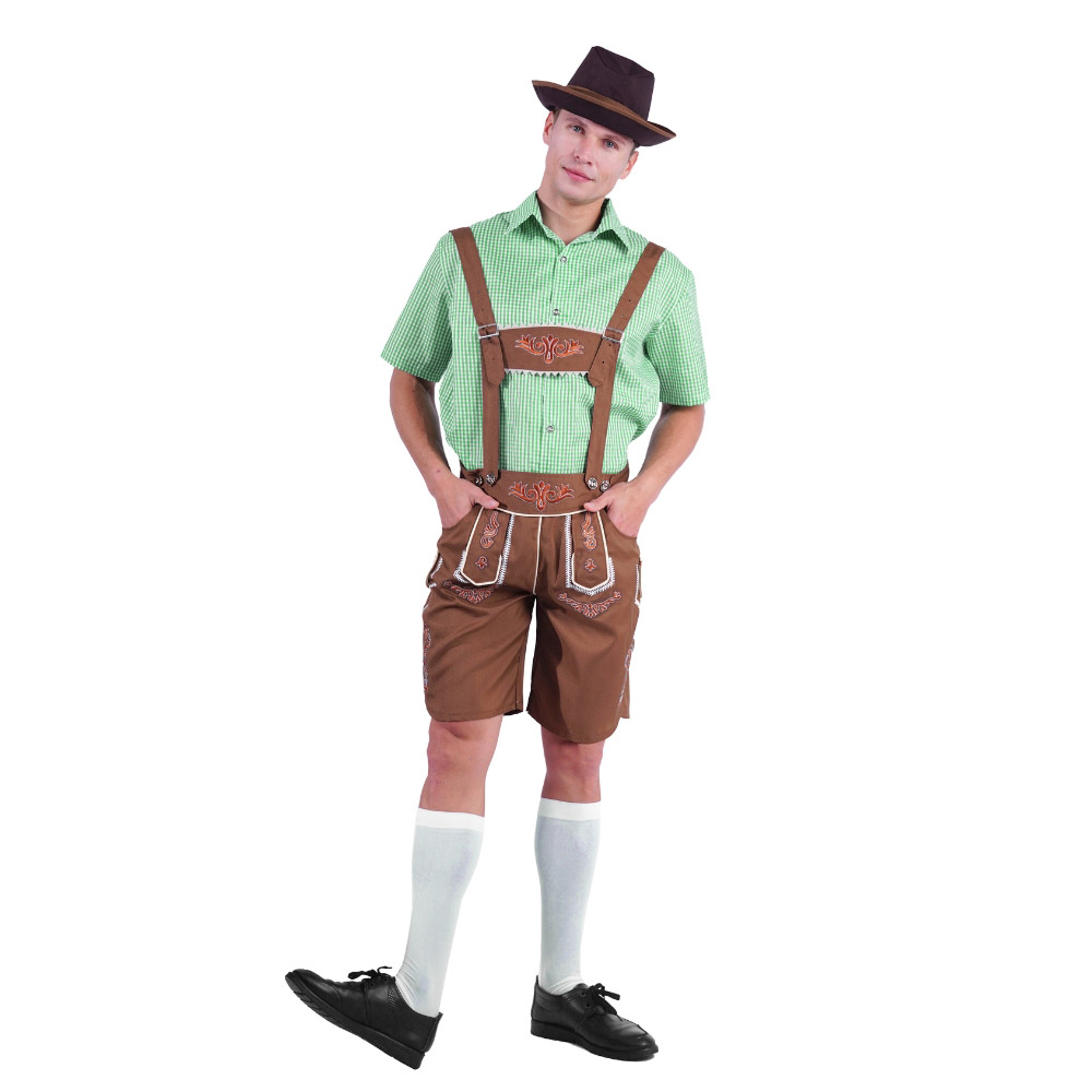 Oktoberfest Kostume til Mænd – Grøn og Brun Festdragt
