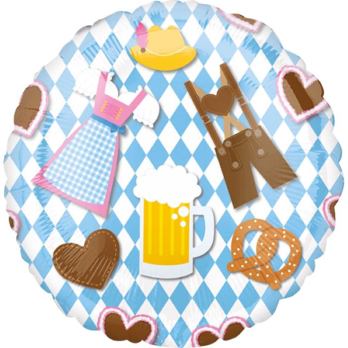 Oktoberfest Folieballon med Festlige Motiver – 43 cm