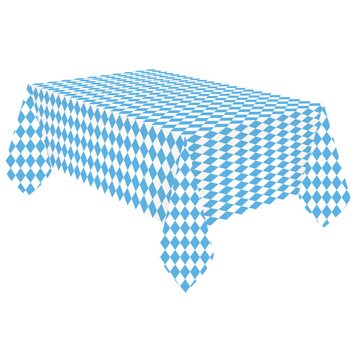 Oktoberfest Papirdug Blå/Hvid Ternet - Perfekt til Fest!