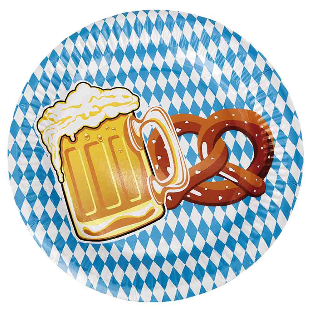 Oktoberfest Paptallerkner – Ternet Design, 10 Stk.