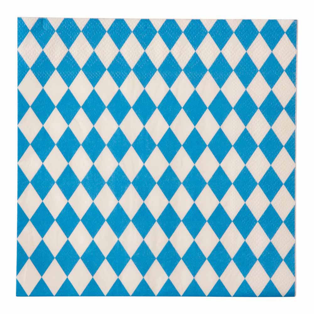 Oktoberfest Servietter – 16 Lyseblå Festservietter