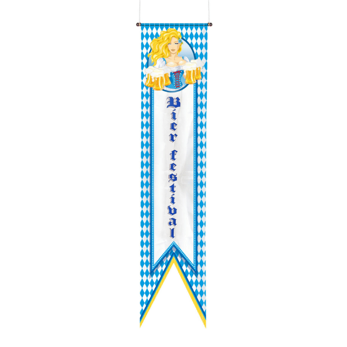 Oktoberfest Ølkrus Banner 40x180 cm - Festlig Dekoration