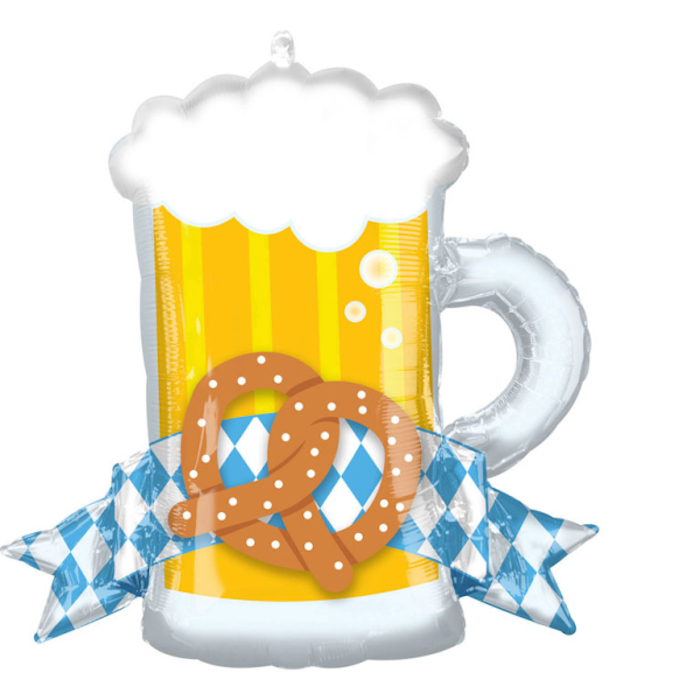 Oktoberfest Ølkrus Folieballon - Festlig Dekoration til Fester