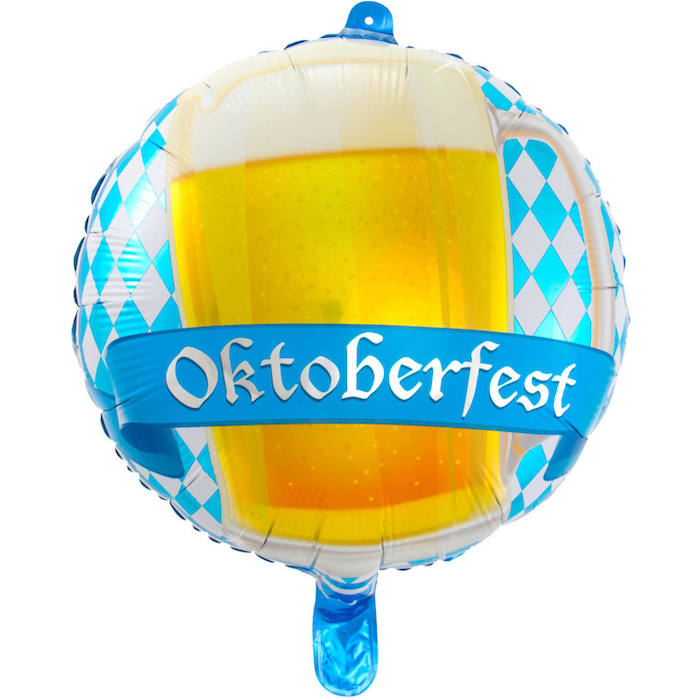 Oktoberfest Ølkrus Folieballon Rund - Festlig Dekoration