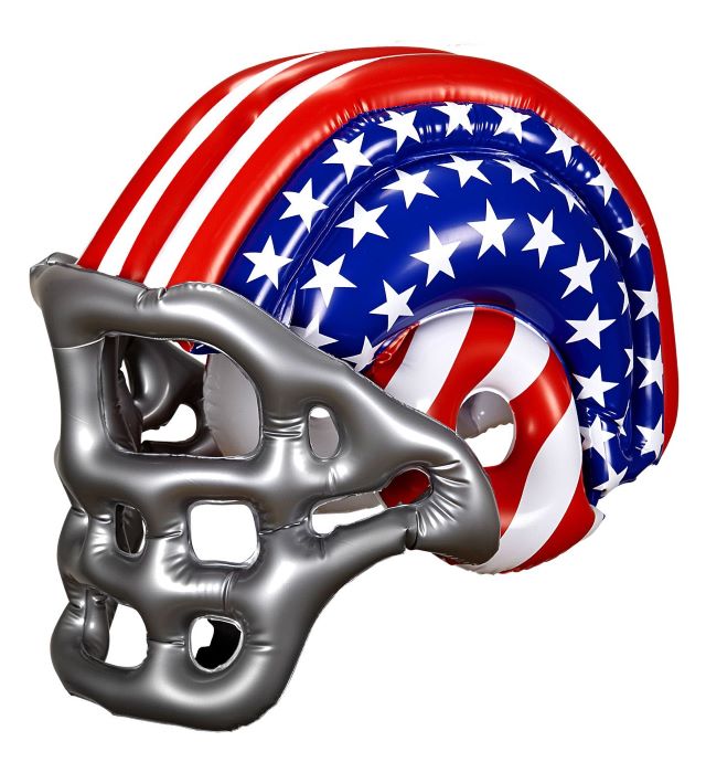 Oppustelig Fodboldhjelm i Stars & Stripes - Festtilbud!
