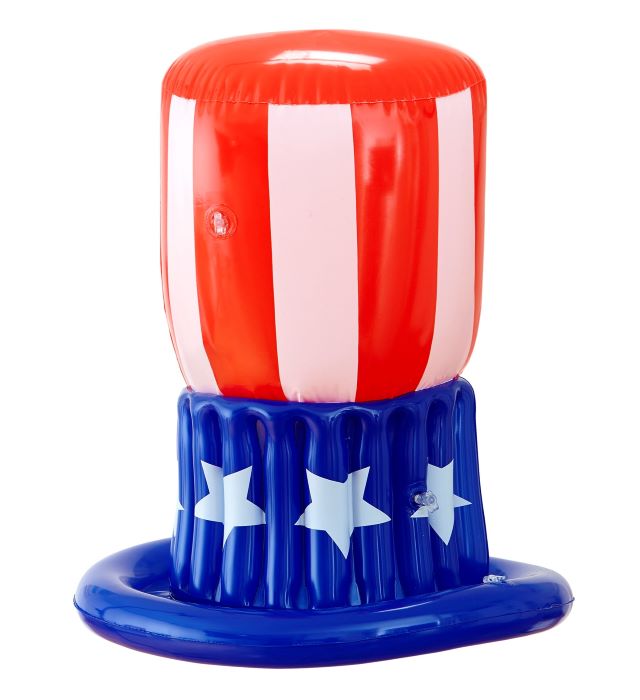 Oppustelig Top Hat USA - Sjovt Tilbehør til Temafest!