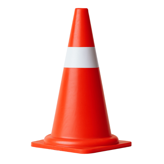 Orange Kegle med Hvid Stribe - Perfekt til Festen!