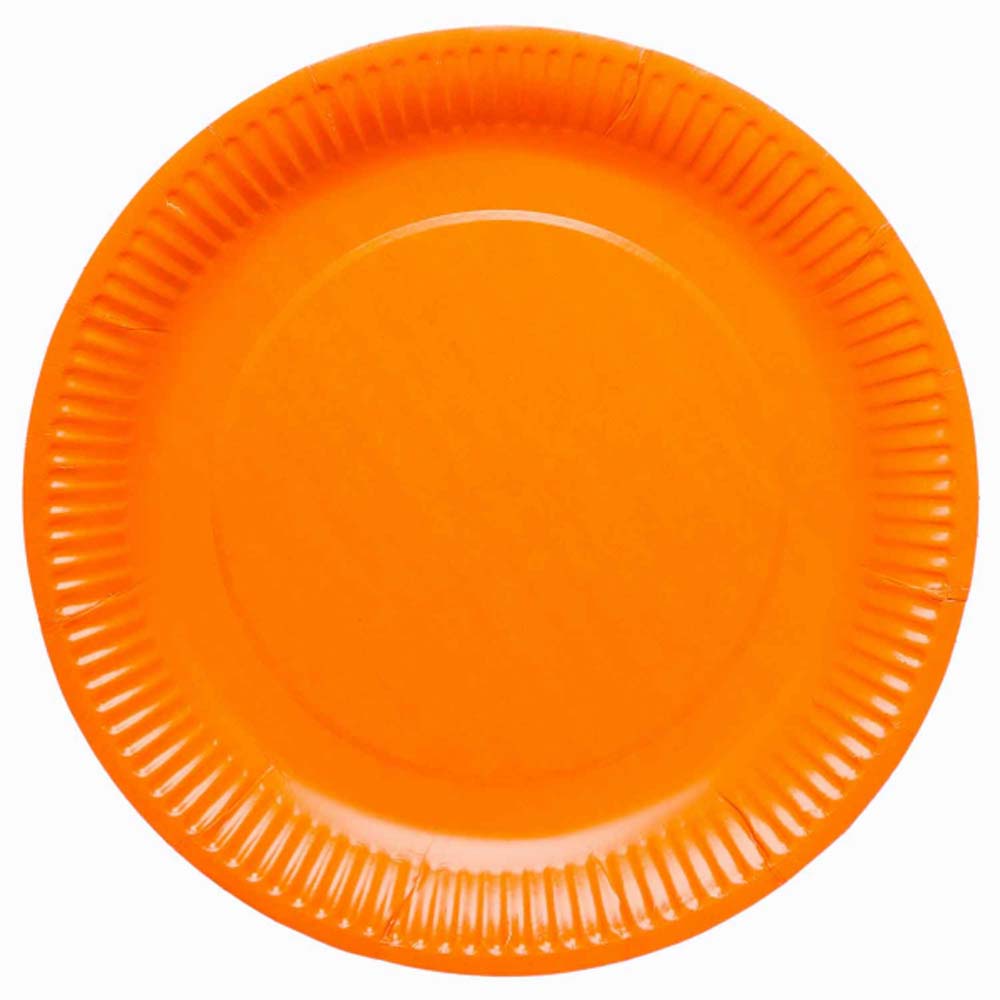 Festlige orange Halloween paptallerkner – 8 stk. til din fest!
