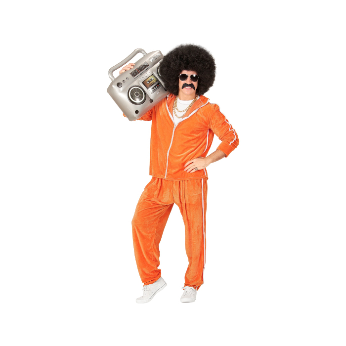 Orange Retro Joggingkostume til Mænd - Fantastisk Tilbud!