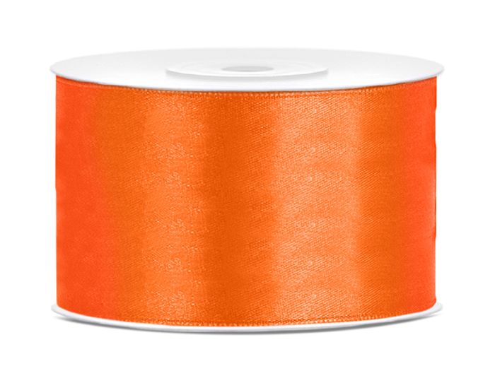 Orange Satinbånd 38 mm x 25 m – Ideelt til festlig dekoration!