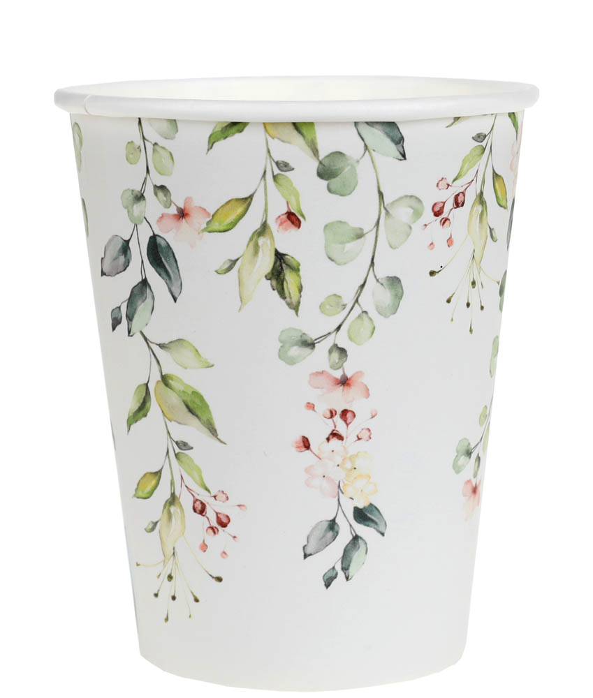 Romantiske Blomsterpapkrus – 10 Stk til Festlige Anledninger