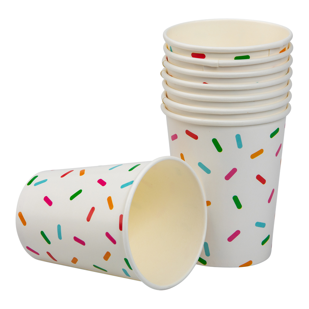 Festlige Papkrus med Krymmeldesign - 8 stk. til Fester