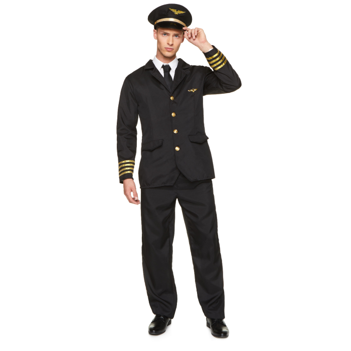 Passagerfly Pilot Kostume til Fest - Fantastisk Tilbud!