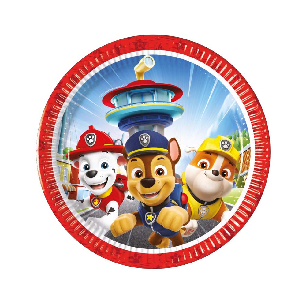 Paw Patrol Kagetallerkner   Stk  Rescue Heroes
