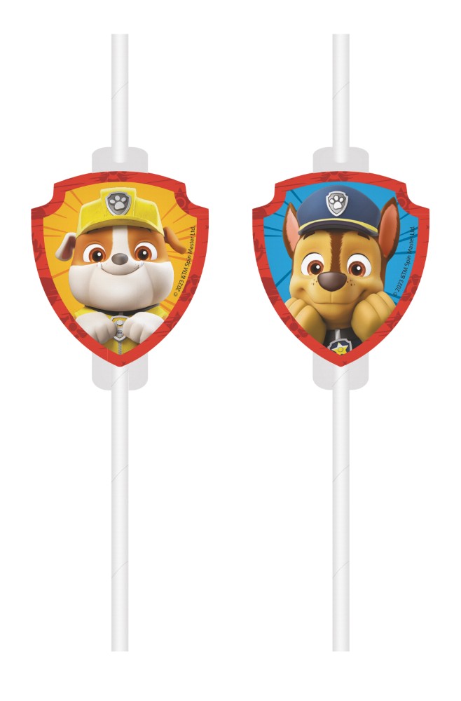 Paw Patrol Papsugerør til Børnefødselsdag – 4 stk. Fest!