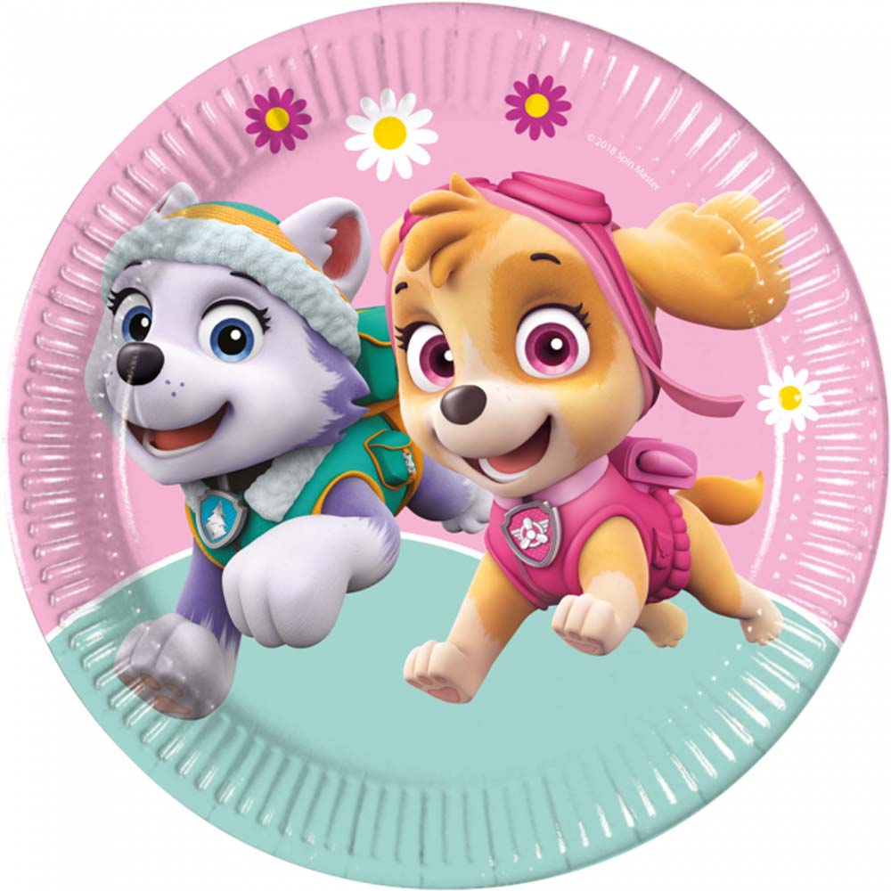Paw Patrol Paptallerkner med Skye og Everest – Festtilbud!