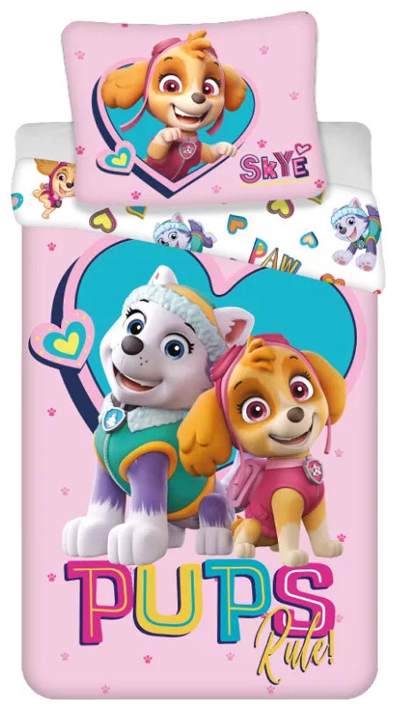 Paw Patrol Sengetøj – Magisk Søvn med Skye & Everest