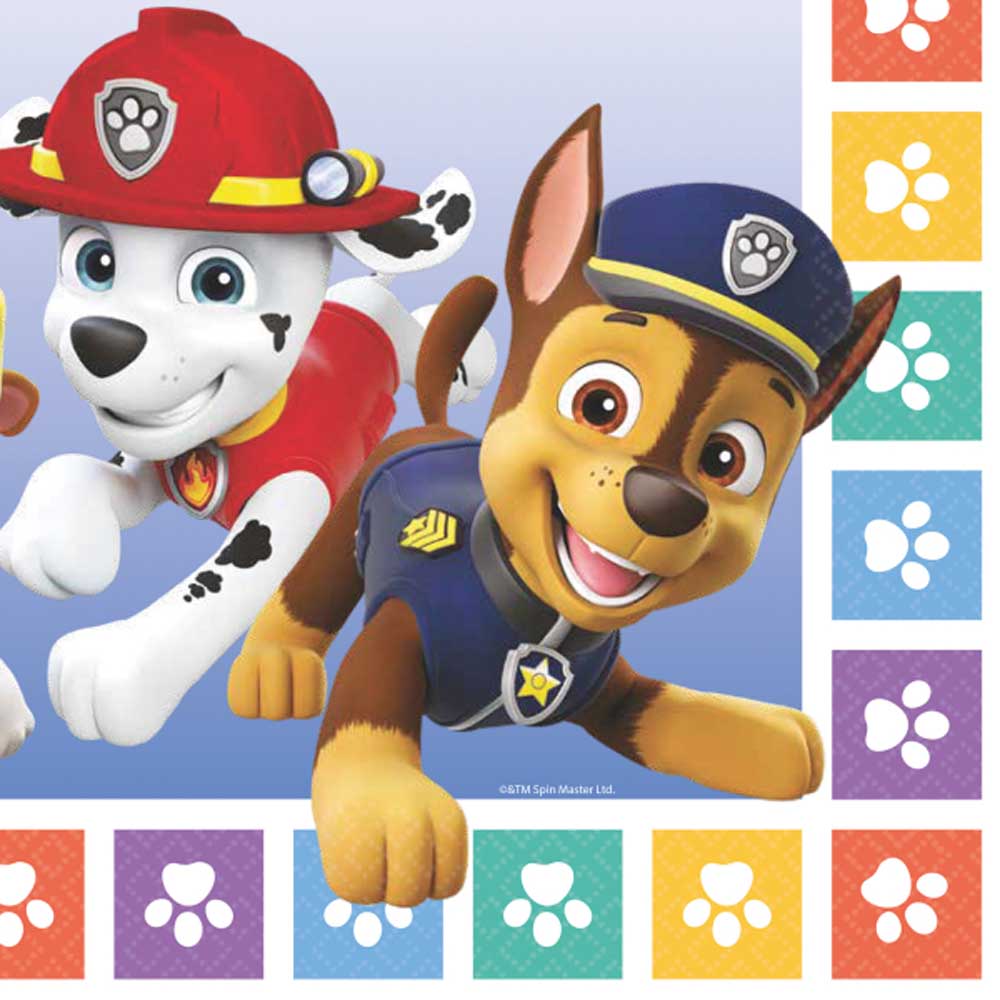 Paw Patrol Servietter – 16 Stk. til Festlige Begivenheder