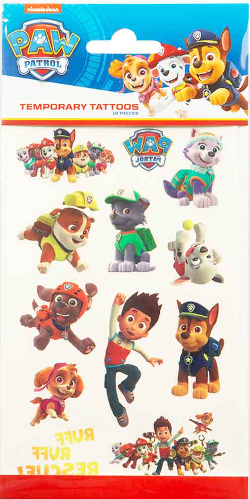 Paw Patrol Tatoveringer - 12 Stk til Børnefest!