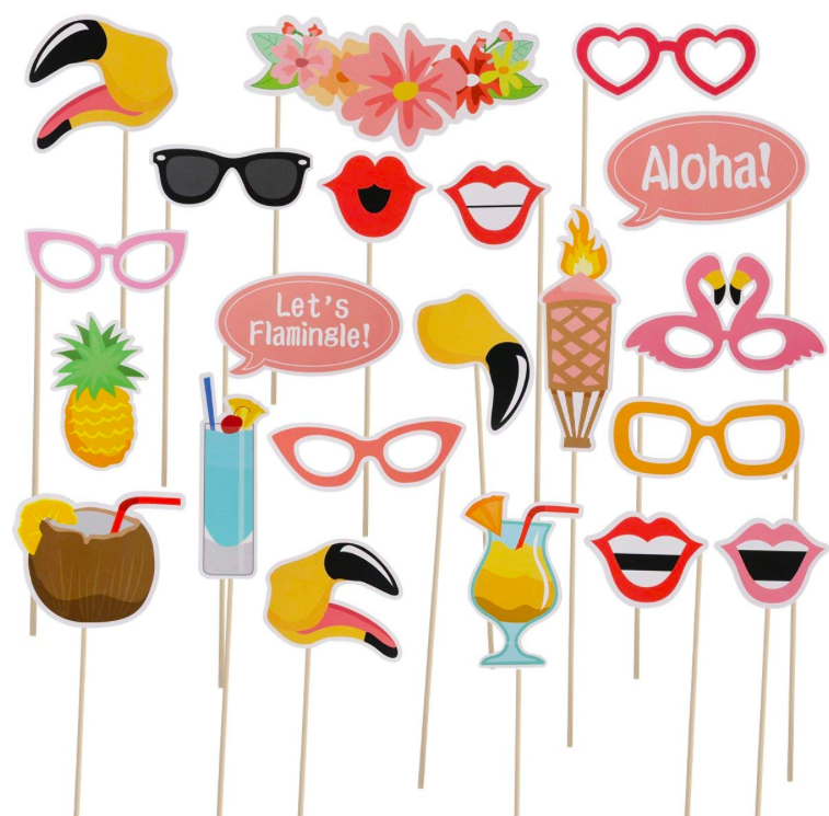 Hawaii Photo Booth Rekvisitter - Festlig Sjov til Dine Fester