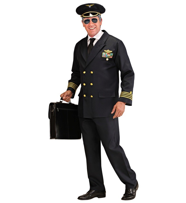 Klassisk Pilot Kostume med Guldknapper - Super Tilbud!