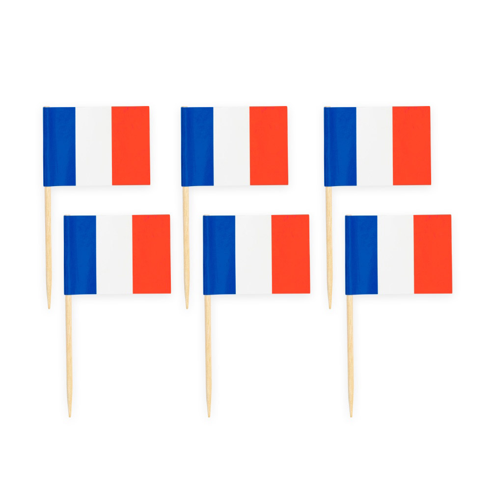 Franske Pindeflag – 50 Stk til Festlige Anledninger