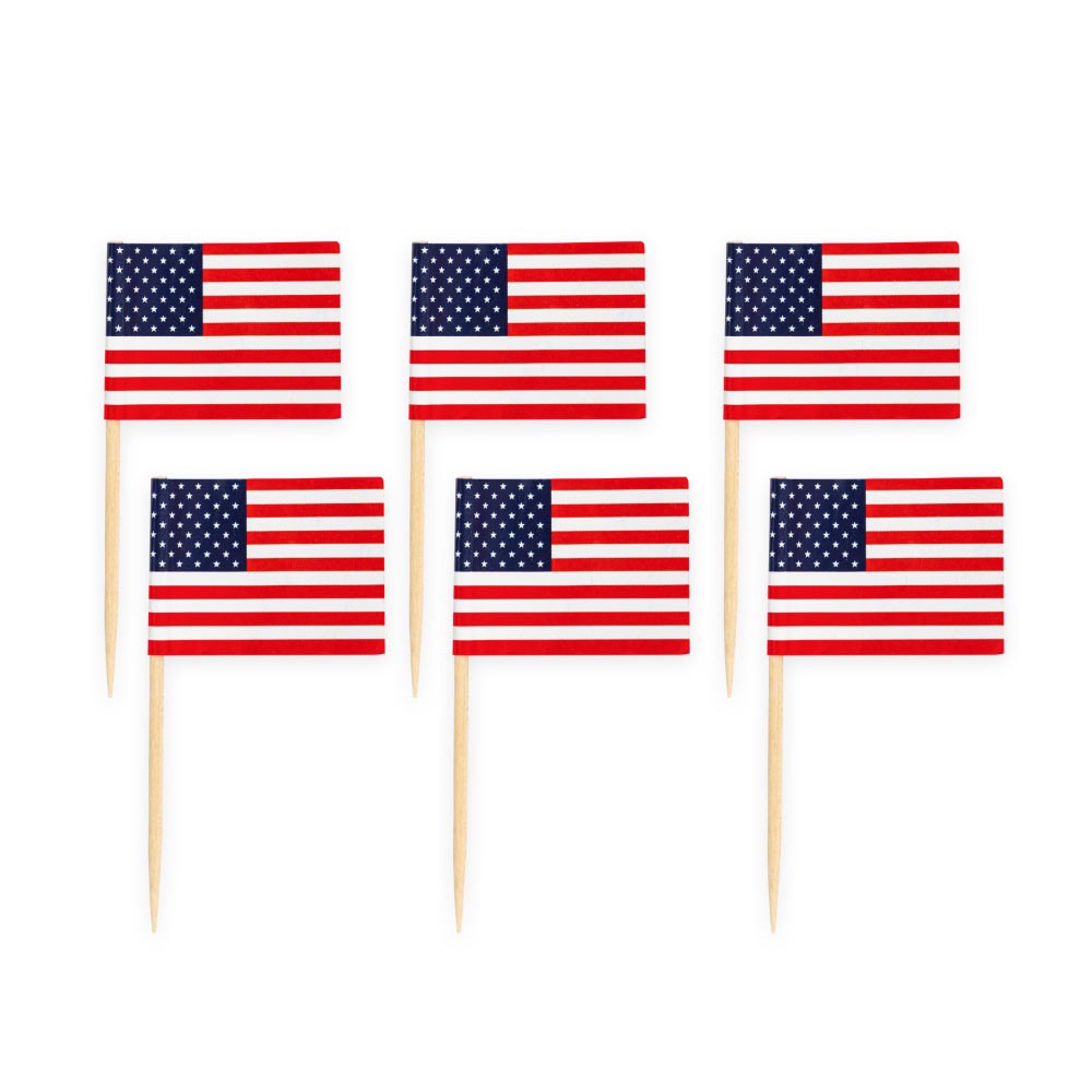 Amerikanske Pindeflag – 50 Stk til Festlige Anledninger