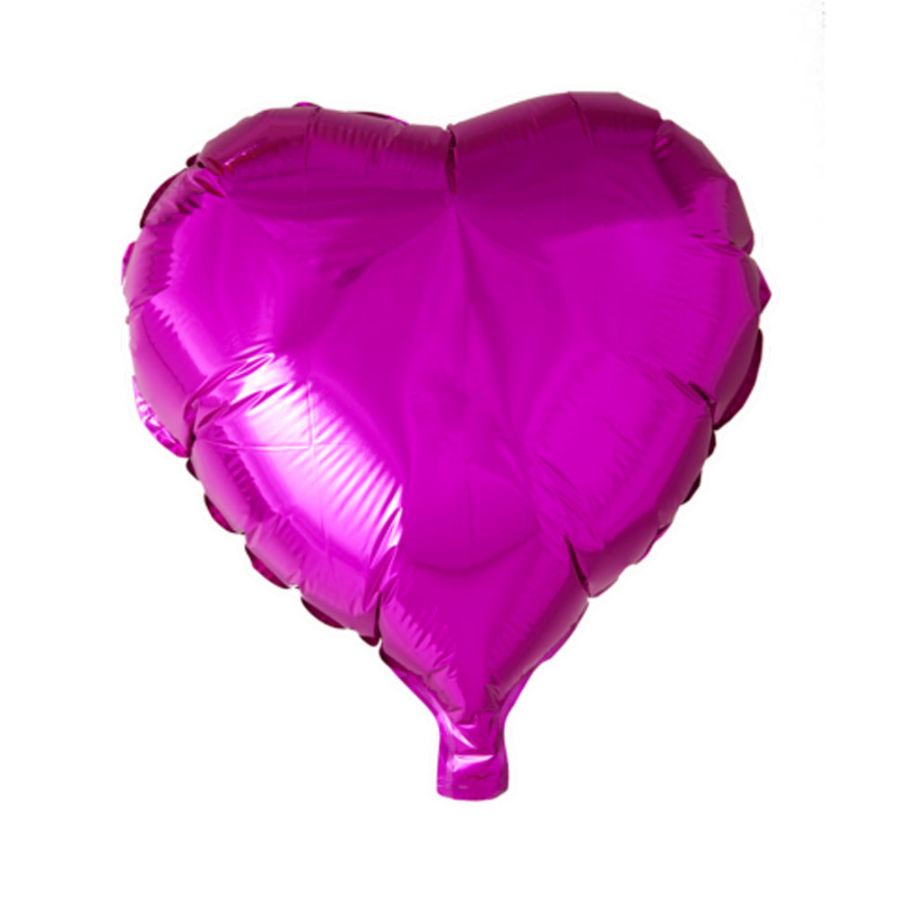 Festlig Hot Pink Hjerte Folieballon til Fejring 46 cm